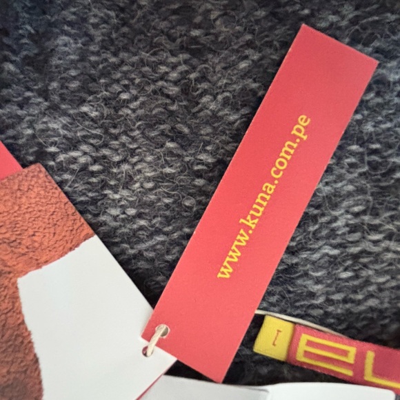 Blue Gray Button-Up Alpaca Wool Sweater Jacket - Picture 15 of 16